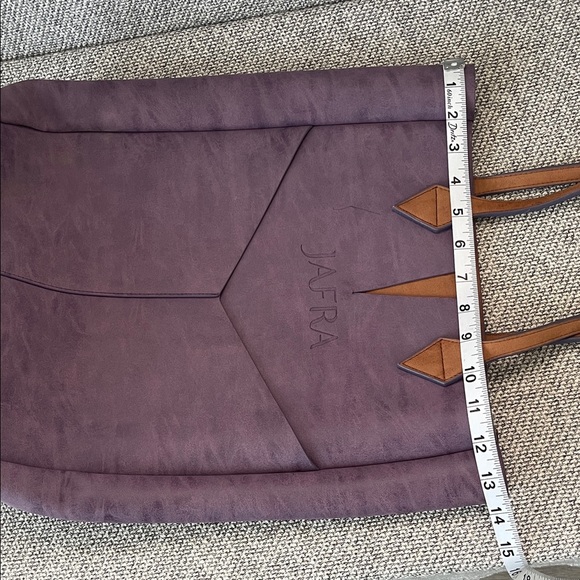 JAFRA Chic Plum Tote with Tan Straps - Picture 7 of 16